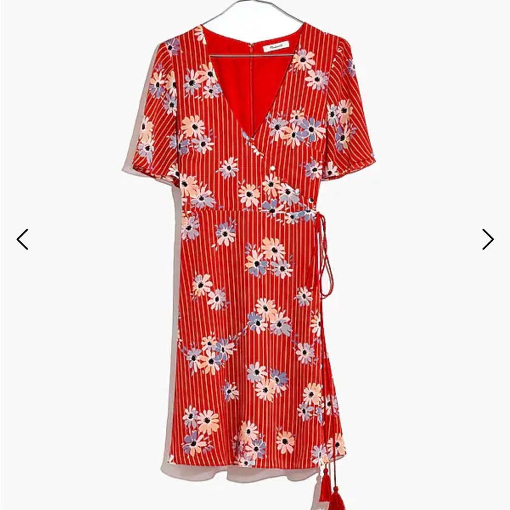 Madewell Button-Wrap Dress in Daisy Society size 4